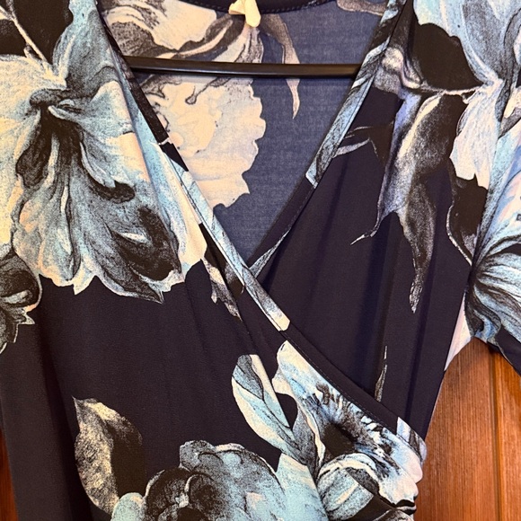 Pinkblush Navy Floral Long Sleeve Dress - Picture 3 of 4